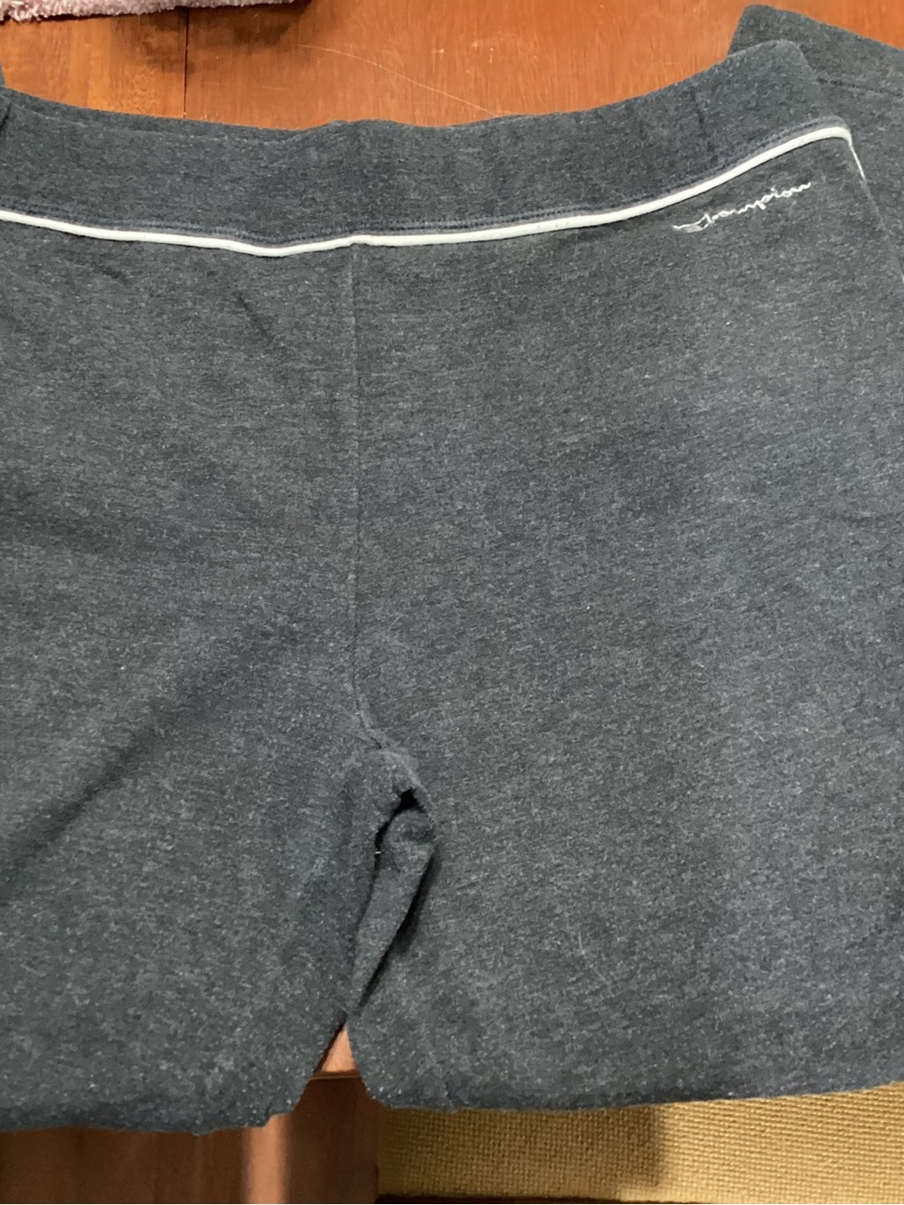 Champion Dark Gray Knit Shorts with Subtle Logo